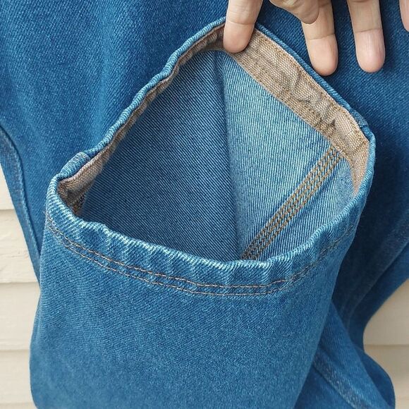 Duluth Trading Reinforced Hems Blue All Cotton Men's Jeans Size 44×30 - Picture 4 of 10